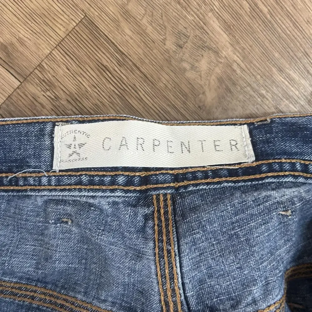 Arizona Jean Co Shorts Mens 42 Blue Denim Carpenter Bermuda Relaxed Fit